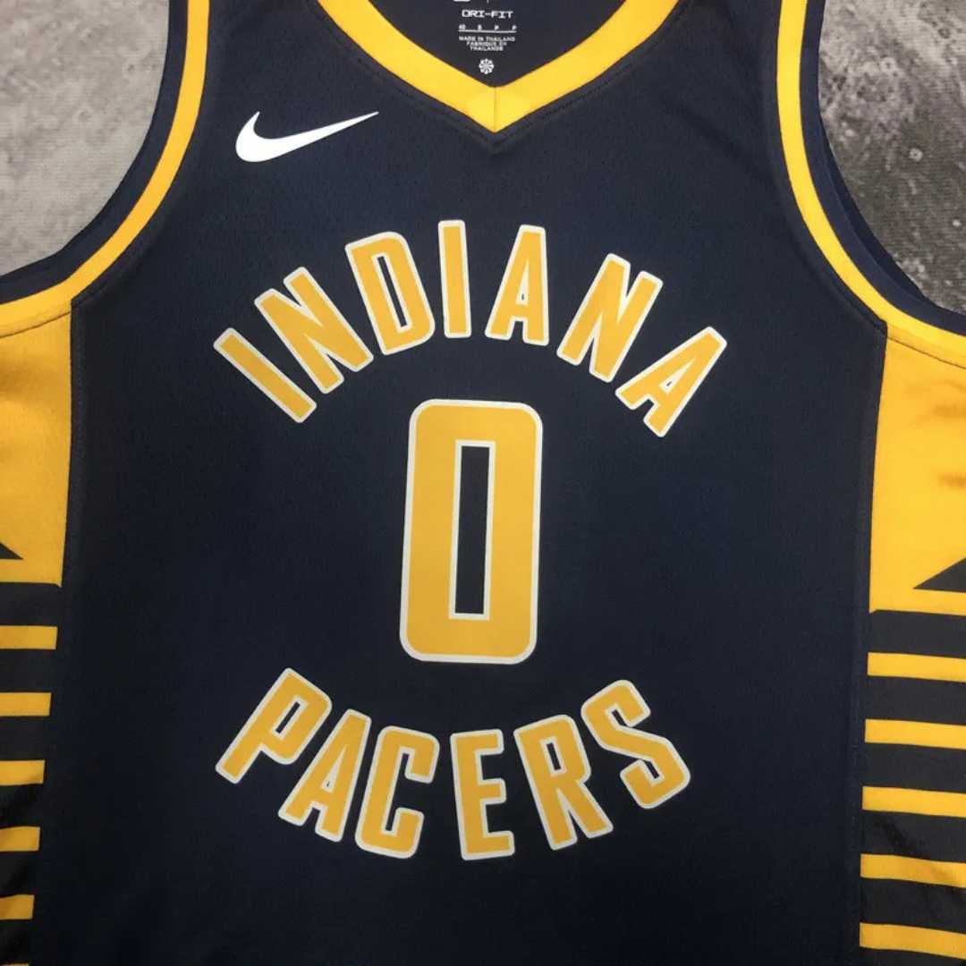 22/23 Indiana Pacers HALIBURTON #0 Black Away